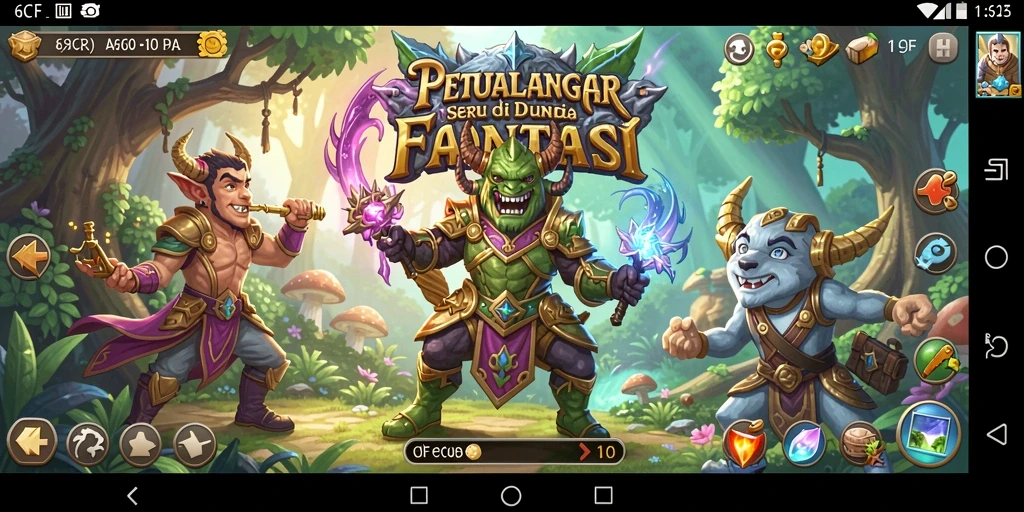 Tangkapan layar permainan ARPG mendebarkan dengan karakter beraksi.