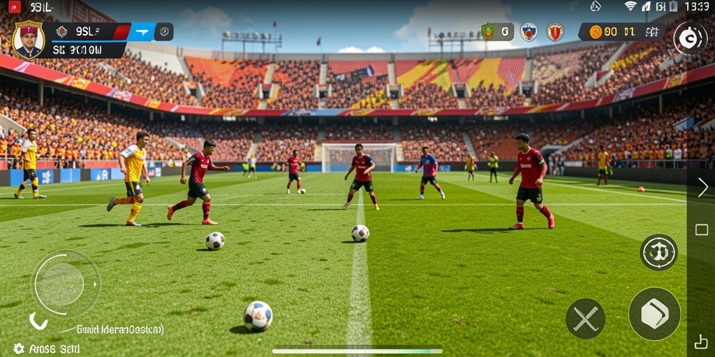 Tampilan gameplay sepak bola yang mendebarkan dalam 9SL.
