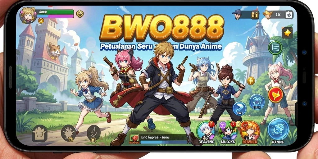 Screenshot menunjukkan pertarungan seru dalam dunia Anime BWO888.