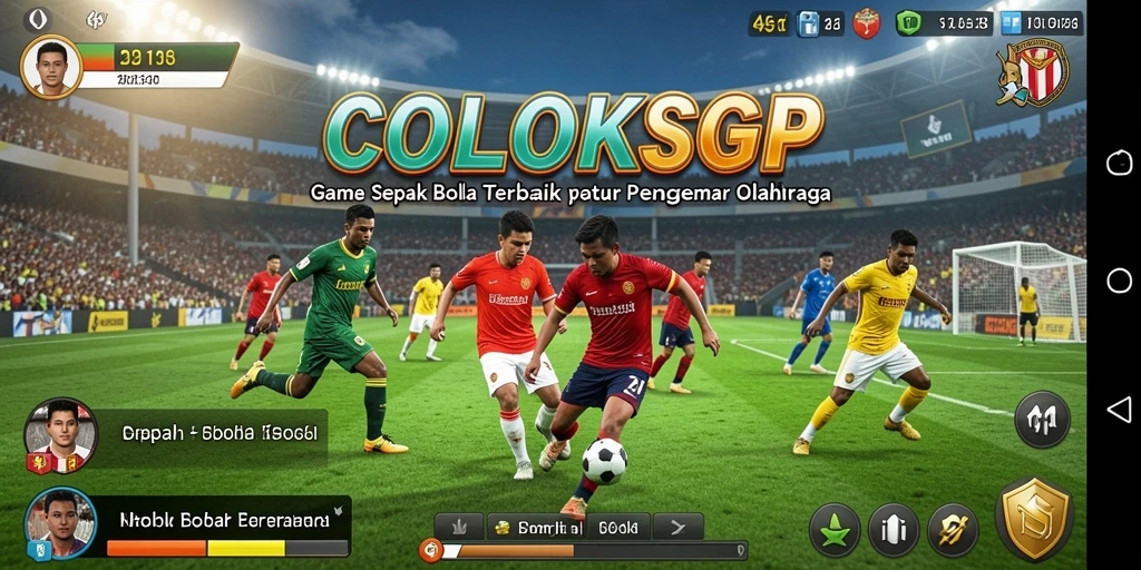 Tampilan menarik gameplay COLOKSGP dengan aksi sepak bola siap bertanding.