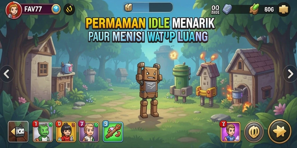 Tampilan gameplay FAV77 yang menarik dengan mekanisme Idle.