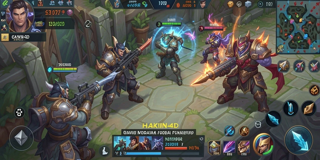 Screenshot gameplay HAKIN4D yang menampilkan pertarungan seru antar karakter.