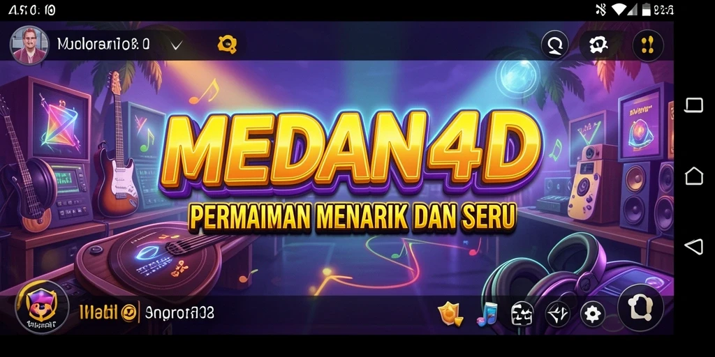 Tampilan gameplay <strong>MEDAN4D</strong> yang dinamis dan penuh warna.