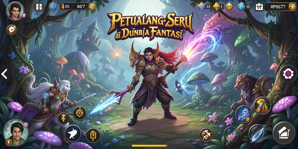 Screenshot utama RP6677 menampilkan aksi petualangan yang mendebarkan.