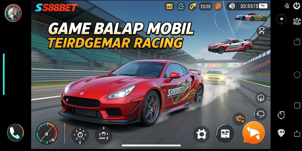 Screenshot permainan SS88BET menampilkan aksi balap yang seru dan mendebarkan.