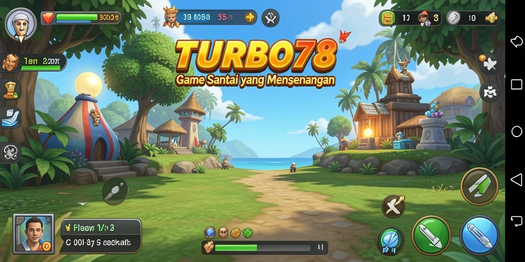 Tangkapan layar TURBO78 menampilkan gameplay yang seru dan interaktif.