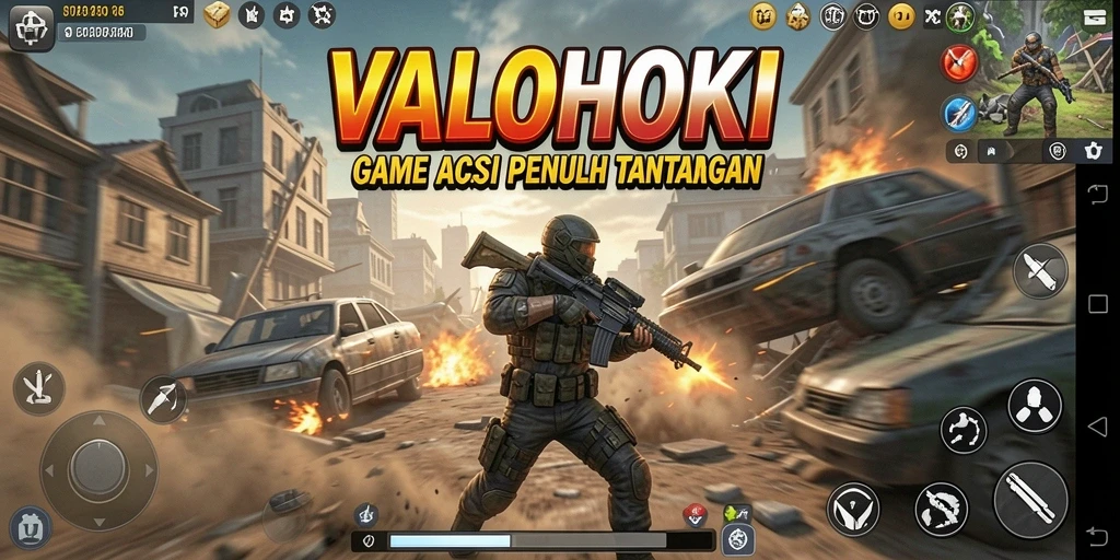 Gameplay VALOHOKI menampilkan aksi yang cepat dan mendebarkan.